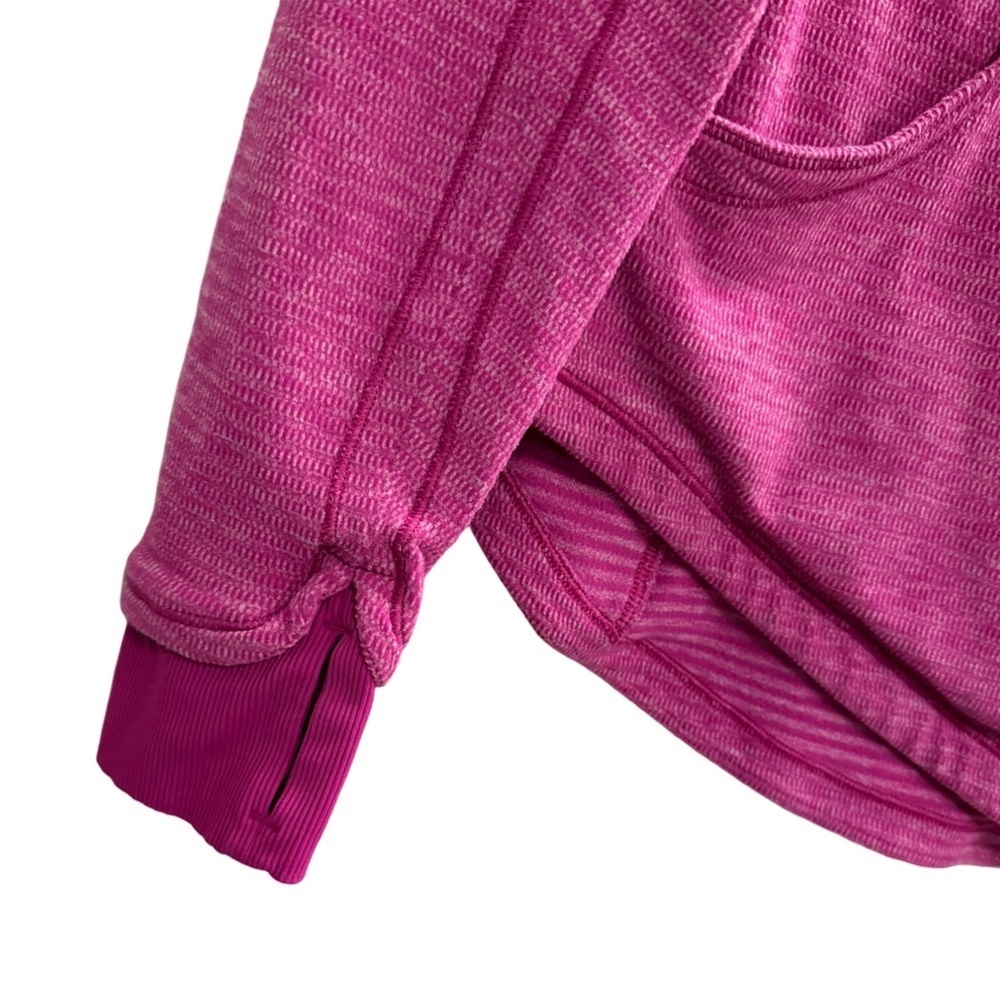 LULULEMON Base Runner 1/2 Zip Raspberry Pink Size 10 - Picture 13 of 16